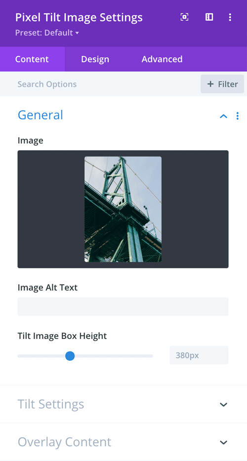 Tilt Image Module for Divi | Divi Pixel