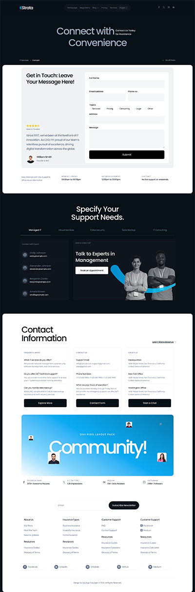 IT Services Layout Pack Contact Page