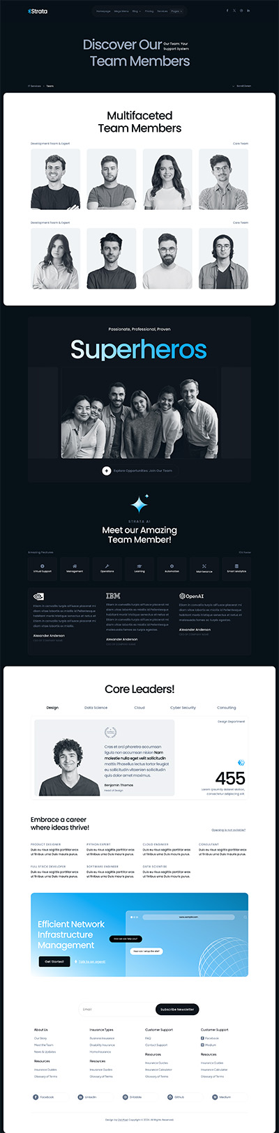 IT Services Layout Pack Team Page