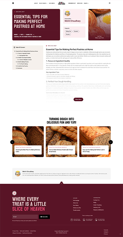 Bakery Layout Pack Grid Page