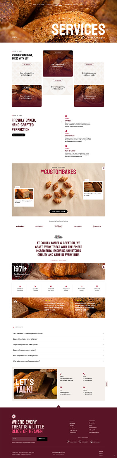 Bakery Layout Pack Service Page