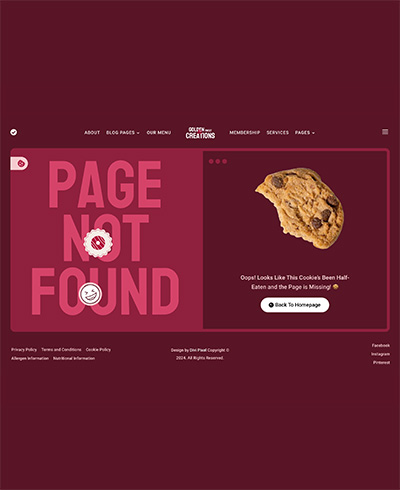 Bakery Layout Pack Error Page