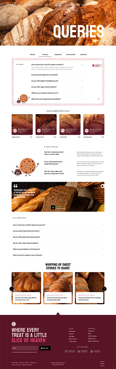 Bakery Layout Pack Pricing Page