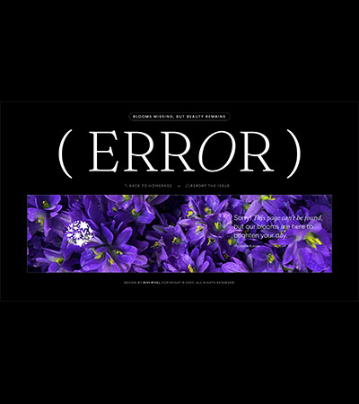 Florist Layout Pack Error Page