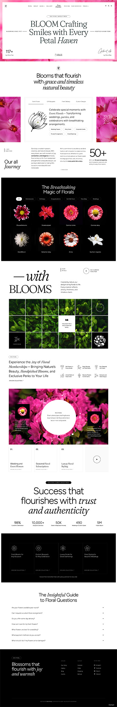 Florist Layout Pack Homepage 